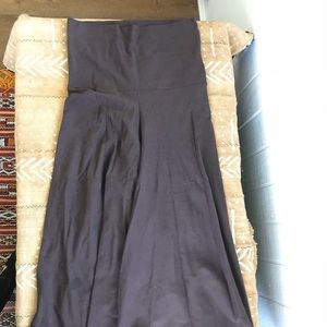 Wide leg stretchy pants.